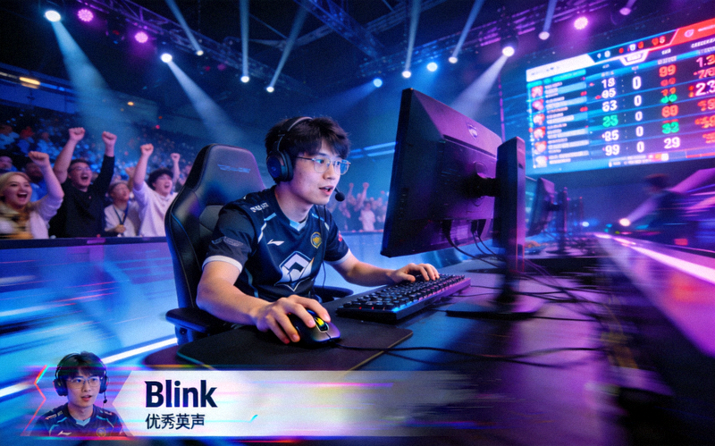 新秀选手'Blink'在比赛中展现惊人天赋